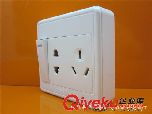 明裝86型墻壁開關插座一開五孔雙控開關原始圖片2