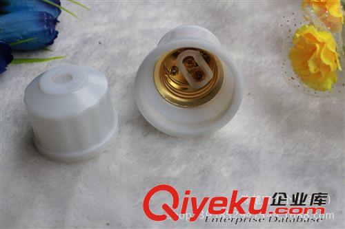 燈頭批發 乳白膠木銅口 E27燈口 膠木阻燃燈頭 實用螺口燈頭原始圖片2