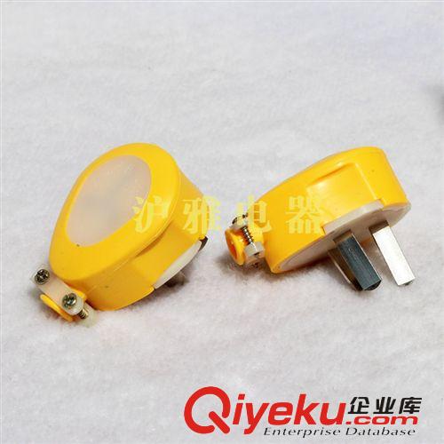 廠家批發 優質保證  黃色軟膠三極電源插頭原始圖片3
