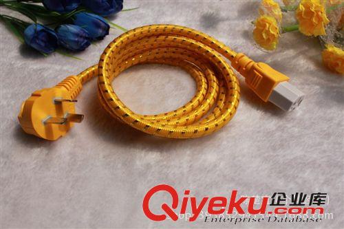 廠家直銷花布{wn}瓷頭電源連接線 電飯鍋電源線