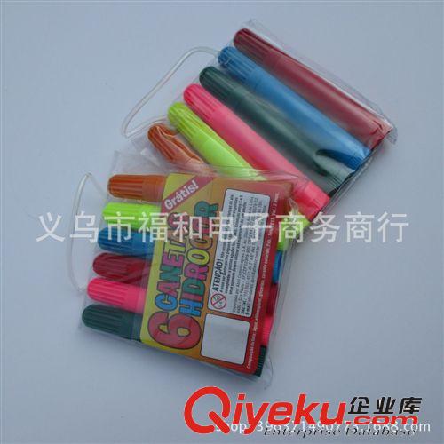 6支彩筆  1元店環(huán)保水彩筆 水彩畫筆 兒童繪畫彩筆 擺地攤原始圖片2