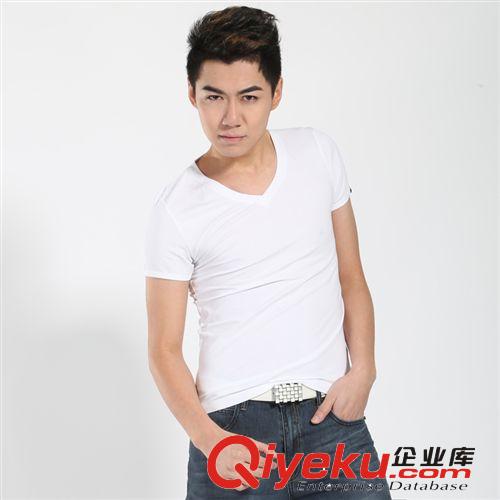 短袖v領(lǐng)美特斯邦威t恤男短袖男打底衫多顏色2014新款春夏一件代發(fā)原始圖片3
