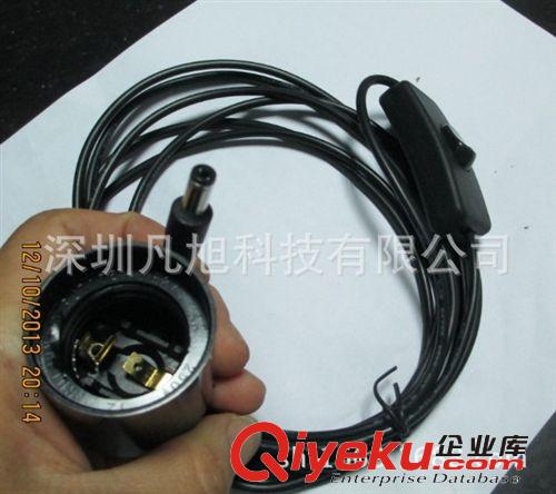 【誠信廠家】太陽能帶開關(guān)E27燈頭線  E27燈座線 DC音叉線（圖）原始圖片2