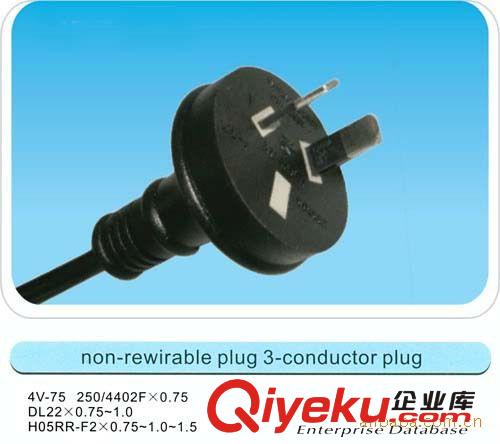 SAA延長(zhǎng)線 澳大利亞電源插頭 高質(zhì)量認(rèn)證AC電源線插頭原始圖片3