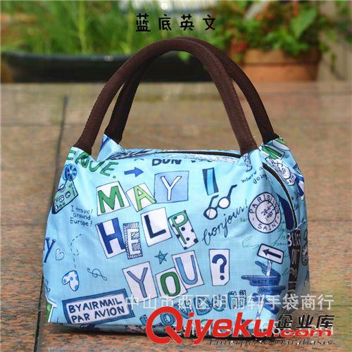 C07新款雙層多用途可愛手提包便當(dāng)包休閑飯盒包小包包便當(dāng)袋