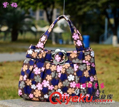 B3578廠家批發(fā)時(shí)尚帆布包可愛手提小包包手拎包布碎花女包