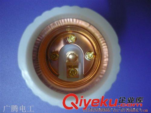 廠家供應(yīng) 廣騰GT-698 E27螺口燈頭 大銅柱 電玉粉原始圖片3