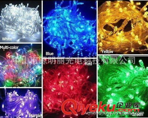 工廠直銷LED燈串彩燈，10M 100燈單色/彩色原始圖片3