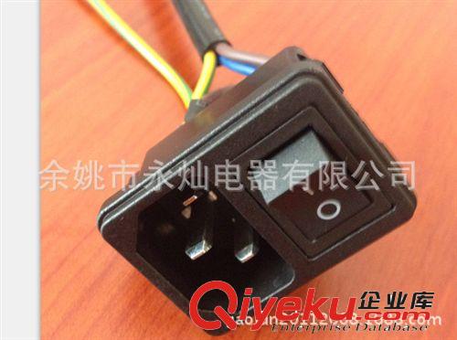 【廠家直銷】彎頭電腦插頭電源線 帶開關電腦插座原始圖片2