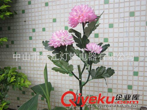 廣東太陽能花燈工廠、太陽能LED菊花燈、LED仿真花、太陽能草坪燈