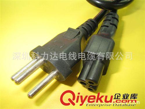 瑞士插頭三圓柱梅花尾電源線原始圖片2