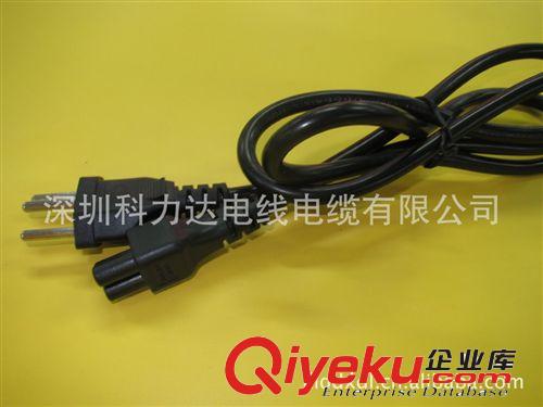 瑞士插頭三圓柱梅花尾電源線原始圖片3
