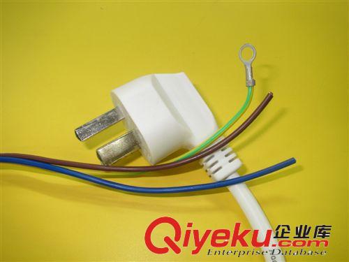 國標三插白色三扁插品字尾標準電源線原始圖片3
