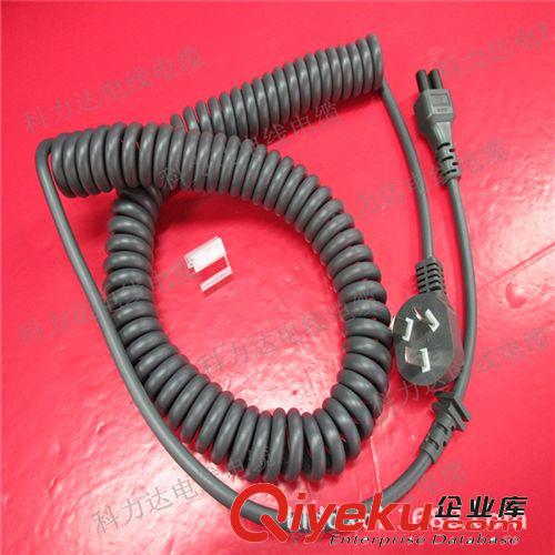 供應灰色國標電源線 灰色PUdg線國標三插梅花尾的原始圖片3