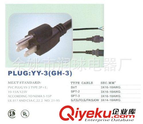 優(yōu)惠供應UL認證插頭 美式電源線插頭原始圖片2