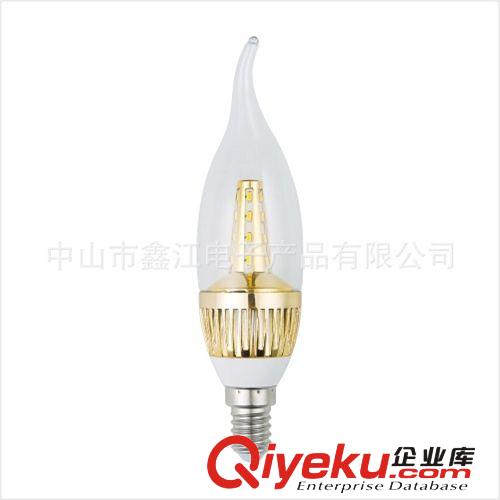 低價批發蠟燭燈 LED球泡燈3W LED拉尾燈泡 節能燈泡批發系列