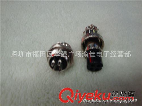 4芯航空插頭插座 GX12-4P 電源插頭 通訊監(jiān)控插頭原始圖片3