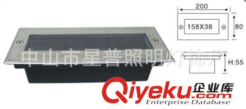 200X80长方形地埋灯，6W, DC12V, IP66,广东星普厂家直销