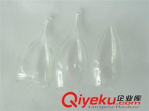 LED蠟燭燈玻璃罩,奶白拉尾玻璃罩原始圖片3