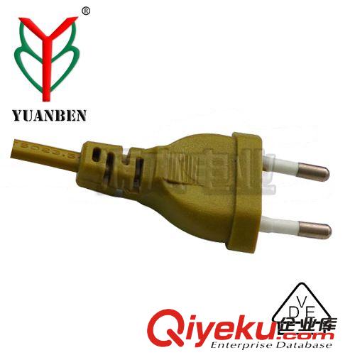 【現(xiàn)貨供應(yīng)】歐規(guī)VDE認(rèn)證電源插頭-中山市-源本  歐洲扁圓二插原始圖片3
