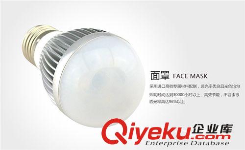 批發LED球泡燈 E27螺口燈泡 3W/5W 質保三年原始圖片3