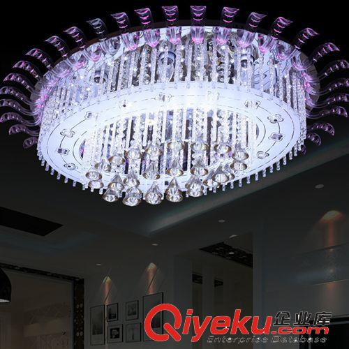 廠家批發 8551簡約創意橢圓形 LED水晶吸頂燈 時尚客廳餐廳