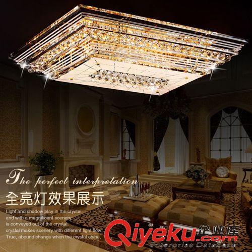 供應客廳燈酒店工程燈 廠家現貨批發金色傳統燈具LED水晶吸頂燈飾