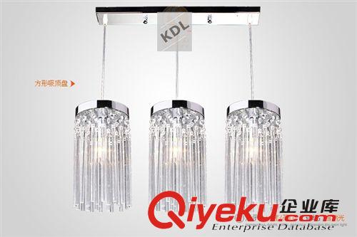 廠家直銷 餐廳燈三頭燈具 LED單吊燈 簡(jiǎn)約現(xiàn)代客廳吊頂 水晶吊燈原始圖片3
