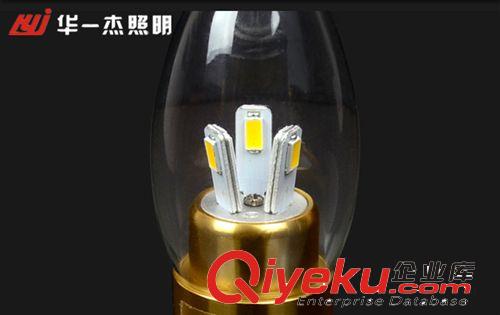 led蠟燭燈led節能燈360度蠟燭燈led尖泡led拉尾泡3W led球泡燈原始圖片3
