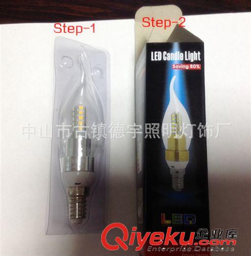 4WLED蠟燭燈尖頭  E14燈頭水晶蠟燭燈 拉尾蠟燭燈原始圖片3