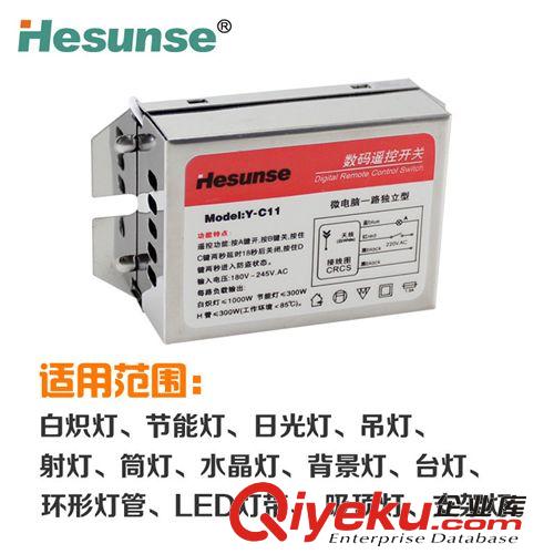 量大從優(yōu) 河森zp 單路無線遙控開關(guān) 220V 一路 大功率燈具開關(guān)原始圖片3