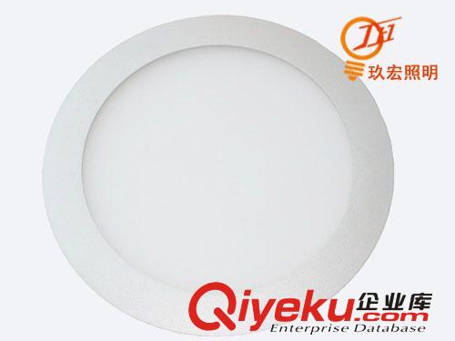 15W LED面板灯LED吊顶超薄面板灯,圆形平板LED15W侧光扣板灯