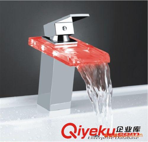 LED瀑布面盆水龍頭，發光水龍頭，三色LED水龍頭，LED水龍頭配件原始圖片3