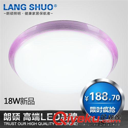 朗碩 LED吸頂燈 簡約現代 臥室客廳陽臺燈飾燈具18W