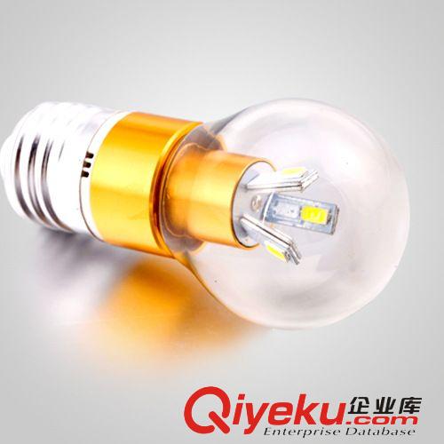 E27螺口燈泡 節能超亮光源 3w4w 金屬銀進口led貼片球泡燈原始圖片2