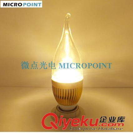 三年質(zhì)保 工廠現(xiàn)貨批發(fā) 3W LED蠟燭燈 拉尾泡原始圖片2