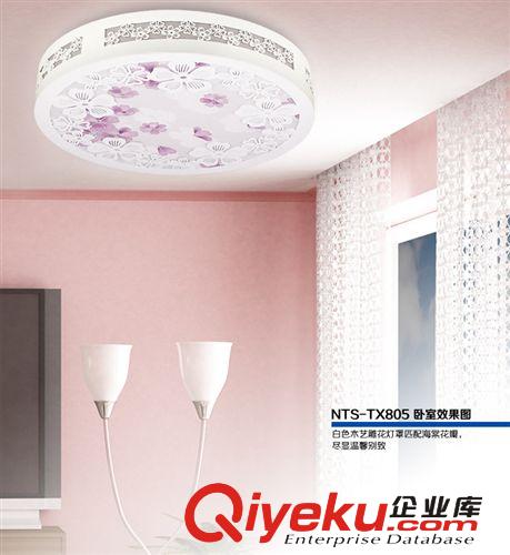 廠家直銷  木藝雕花圓形LED吸頂燈客廳燈臥室燈房間燈批發(fā)原始圖片3