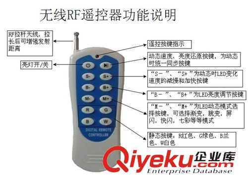 60W無線RF遙控七彩RGBLED驅動電源廠家直銷質保2年