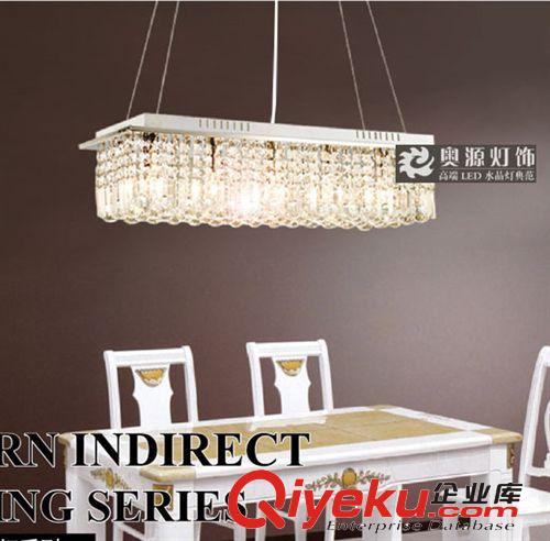 水晶燈廠家批發(fā)現(xiàn)代簡(jiǎn)約餐吊燈水晶餐廳燈方形P35原始圖片2