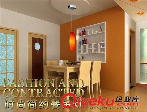 餐吊燈 led現(xiàn)代簡約陶瓷單頭餐廳燈 紅色led餐廳用燈具原始圖片2