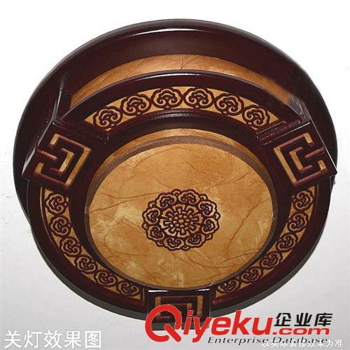 羊皮吸頂燈 中式客廳羊皮燈木藝雕花吸頂燈 led羊皮燈 仿古羊皮燈原始圖片3