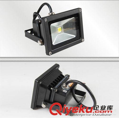 供應10W白光大功率LED泛光燈 高雅黑色LED投光燈 室外照明燈