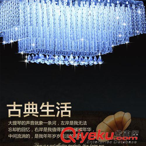 中山燈飾批發(fā) 現(xiàn)代客廳水晶燈餐廳吸頂燈長方形水晶燈 新款 9039原始圖片2