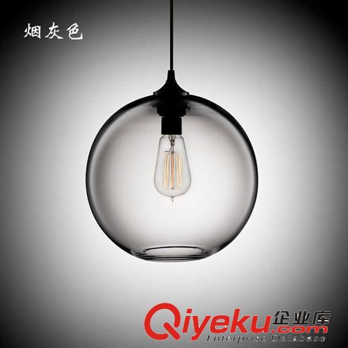 餐廳玻璃燈吧臺吊燈 藝術美式鄉村圓形燈罩 婚房陽臺臥室創意燈飾原始圖片3
