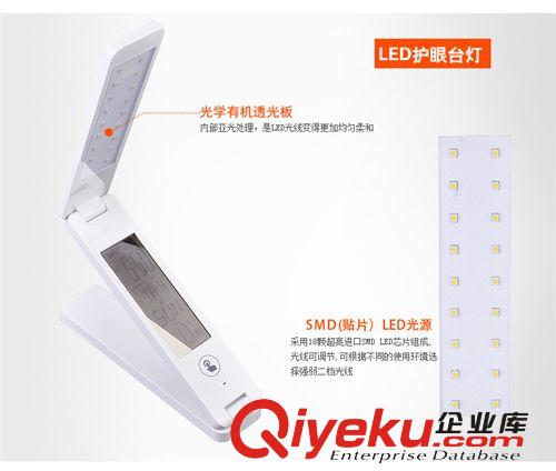 LED臺燈護眼折疊可充電無極調光usb臺燈 型號712臺燈 熱銷款原始圖片2