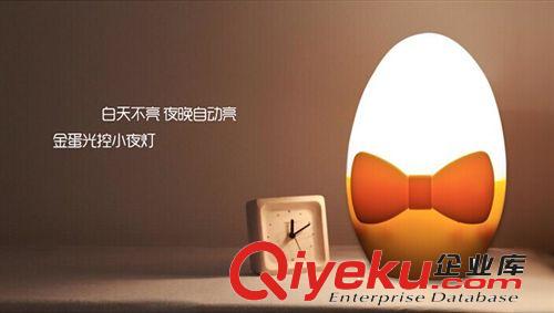LED智能金蛋光控小夜燈 時尚禮品塑料促銷燈 0.3W臥室燈 2014新款
