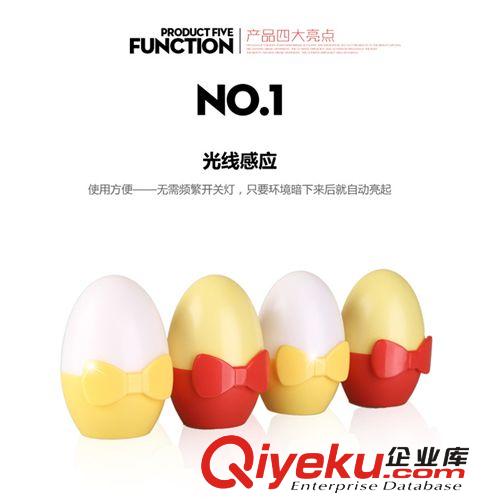 金蛋光控感應(yīng)LED小夜燈 促銷塑料禮品燈 寬電壓110-220V插電夜燈原始圖片2