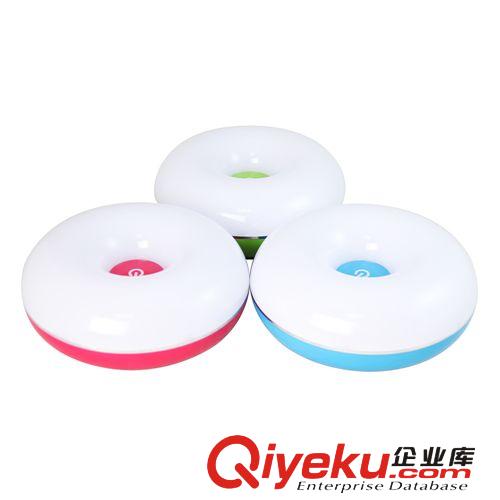 優惠直批LED可充電觸摸小夜燈 雙色圈圈造型移動臺燈 壁燈禮品燈原始圖片2