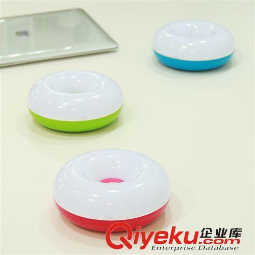 優惠直批LED可充電觸摸小夜燈 雙色圈圈造型移動臺燈 壁燈禮品燈原始圖片3