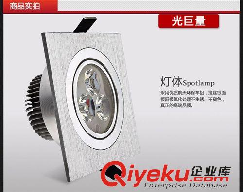 廠家直銷拉絲銀斗膽燈3W豆膽燈18W方形射燈雙頭LED豆膽燈